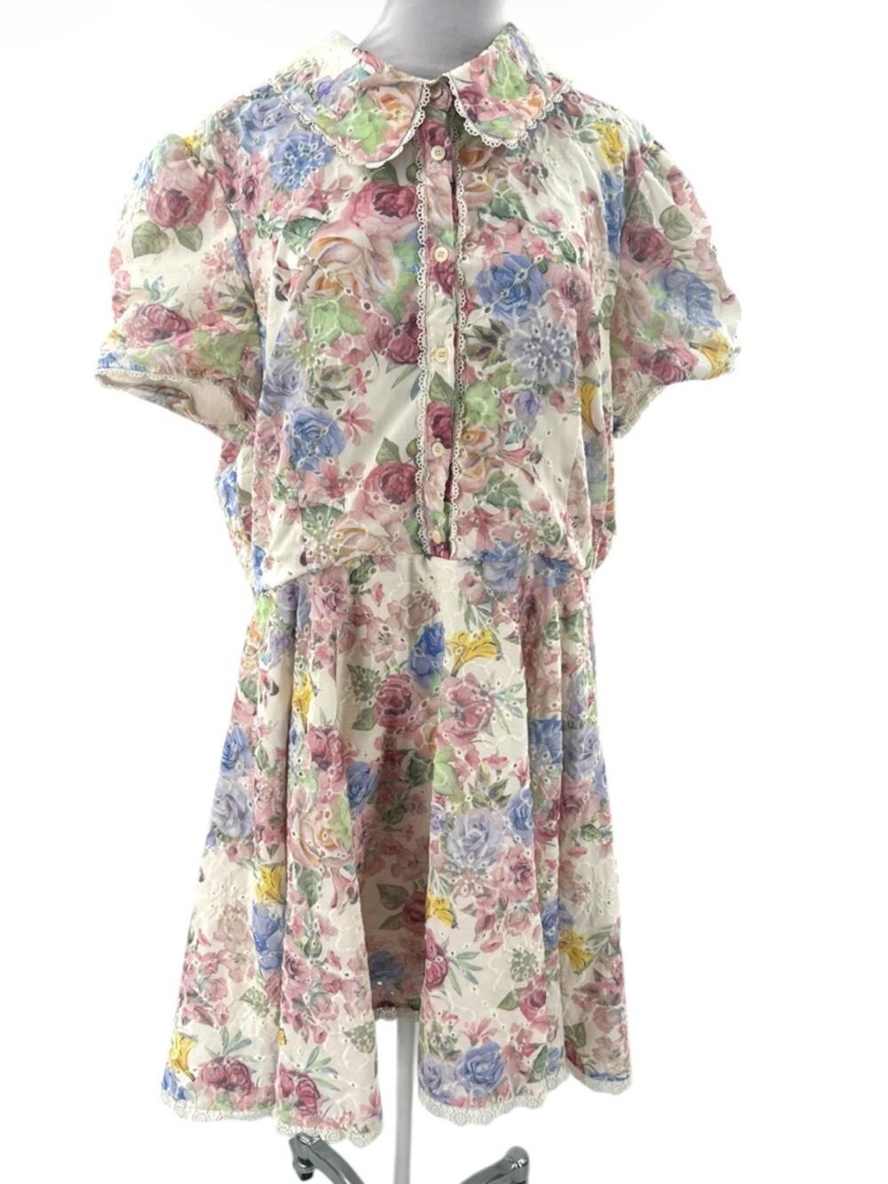Ivy City Co. Penny floral eyelet dress Cottagecore‎ sz 18W